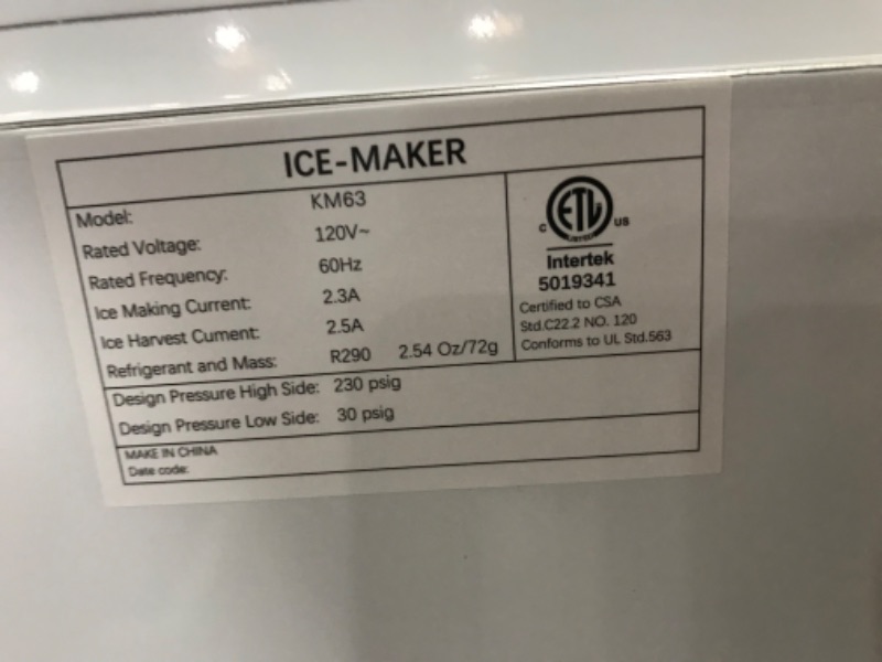 Photo 4 of Commercial Ice Maker 130 LBS/24H, Upgraded 15" Wide Under Counter Ice Maker with 35LBS Ice Capacity, Commercial Ice Machine Self Clean Stainless Steel Built-in or Freestanding Large Ice Machine
