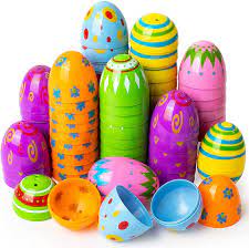 Photo 1 of 60Pcs Printed Easter Egg Shells
