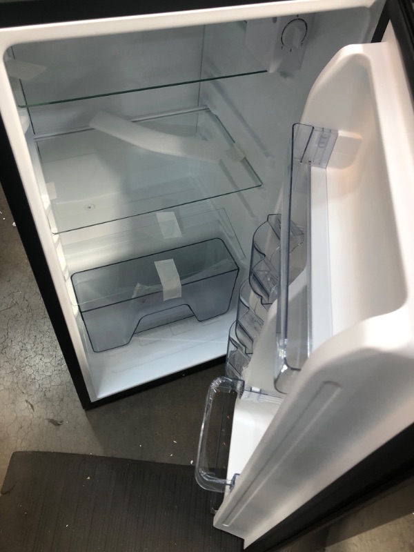 Photo 1 of Magic Chef 3.2 Cu. Ft. Mini Fridge in Stainless Steel Without Freezer, Stainless Steel Look
