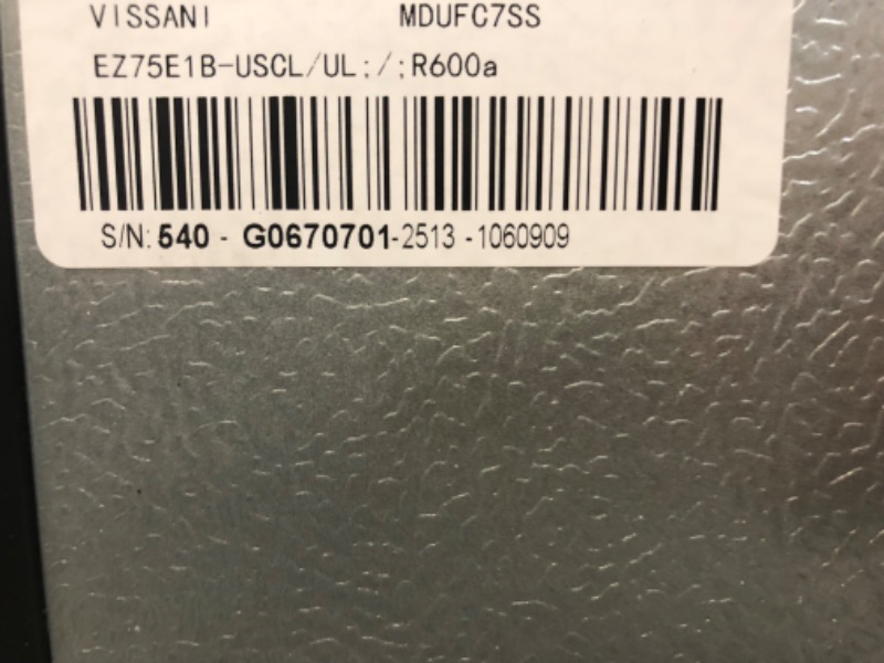 Photo 3 of Vissani 21.6 in. 7 Cu. Ft. Convertible Upright Freezer/Refrigerator in Stainless Steel Garage Ready, Stainless Steel Look
