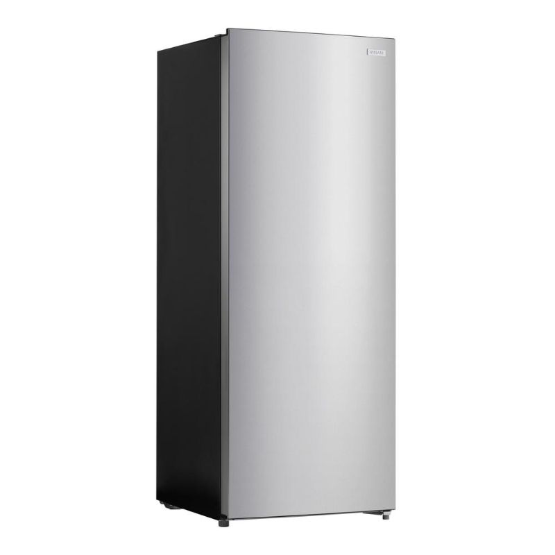 Photo 1 of Vissani 21.6 in. 7 Cu. Ft. Convertible Upright Freezer/Refrigerator in Stainless Steel Garage Ready, Stainless Steel Look
