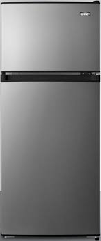 Photo 1 of 18.5 in. W, 4.5 cu. ft. 2-Door Mini Refrigerator, with Freezer in Platinum Steel
