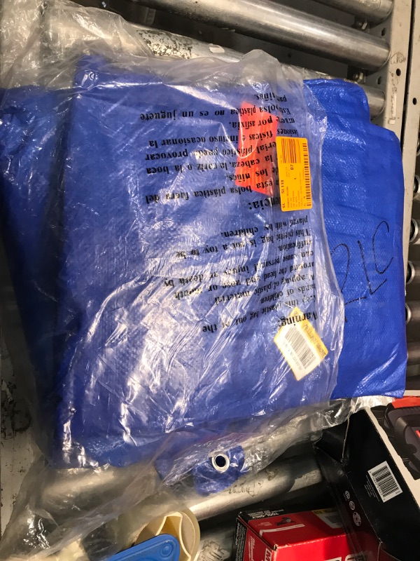 Photo 1 of 20x30 Multi-Purpose Blue Economy Poly Tarp (20'x30')

