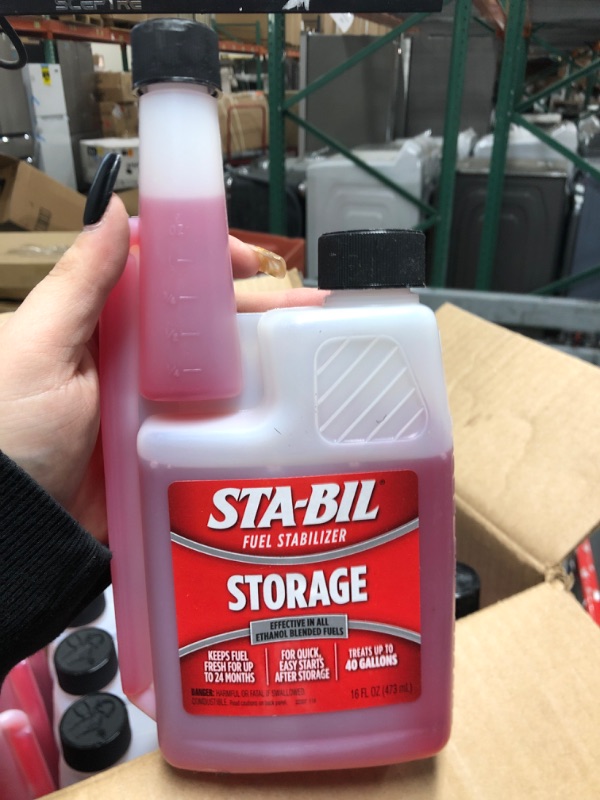 Photo 3 of STA-BIL Storage Fuel Stabilizer - Keeps Fuel Fresh for 24 Months - Prevents Corrosion - Gasoline Treatment that Protects Fuel System - Fuel Saver - Treats 40 Gallons - 16 Fl. Oz. (22207-12PK) 16 Fl. oz. Single