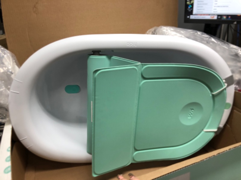 Photo 2 of 4-in-1 Grow-with-Me Bath Tub by Frida Baby Transforms Infant Bathtub to Toddler Bath Seat with Backrest for Assisted Sitting in Tub