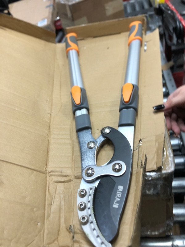 Photo 1 of AIRAJ 27-41'' Extendable Anvil Loppers Heavy Duty with Compound Action, Tree Trimmer with 2 Inch Cutting Capacity, Chops Thick Branches Ease,Heavy Duty Tree Pruner with SK5 Spare Blade