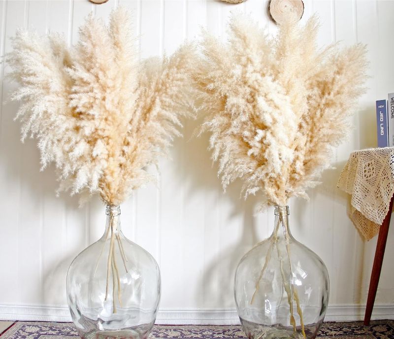 Photo 1 of 10pcs 40'' Pampas Grass Tall Decor - Pompas Floral, Tall Pampas Grass for Floor Vases, Living Room Floor, Floor Plants, Plumas para, and Grass Wall Decor