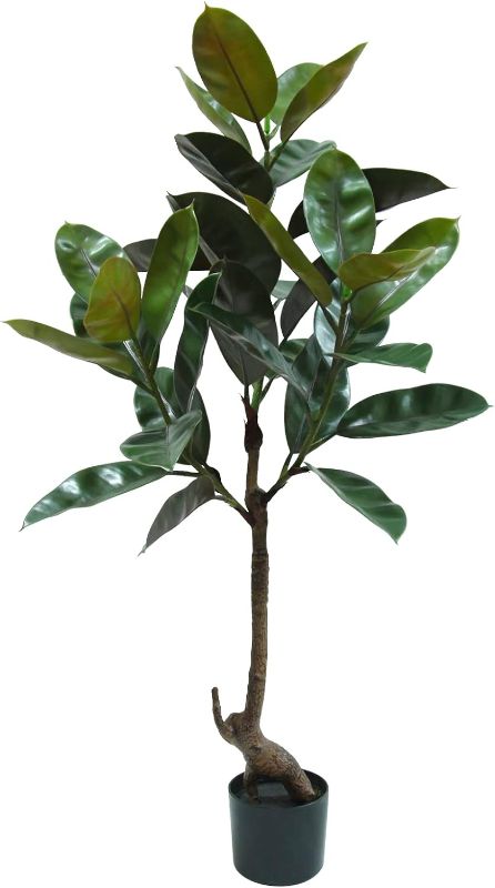 Photo 2 of 
Melli Welli Artificial Rubber Treel Fake Rubber Plant Faux Floor Plants Fake Tree in Pot Ficus Tree for Home Decor Indoor Outdoor Living Room Office...