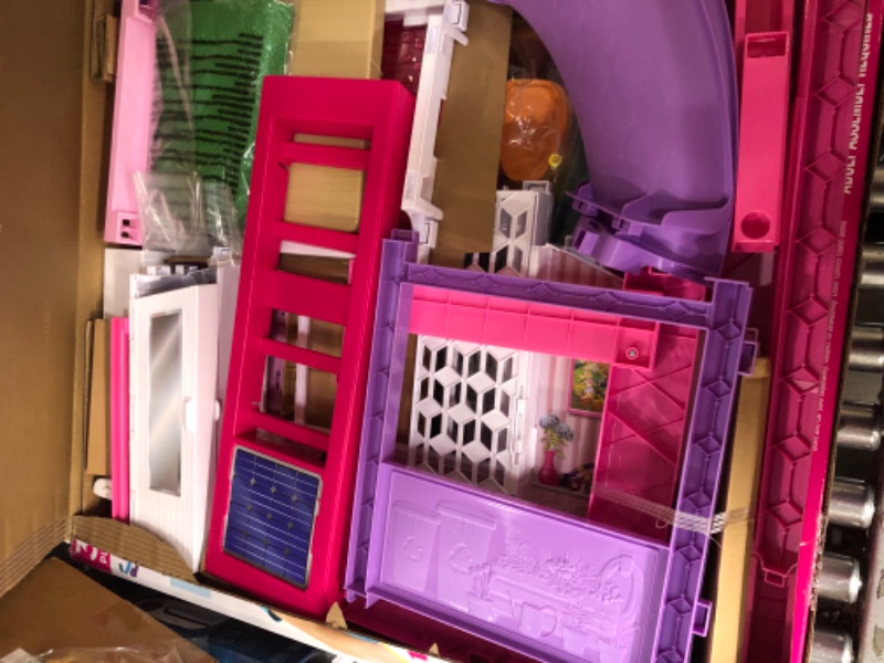 Photo 3 of Barbie Dreamhouse, Doll House Playset with 70+ Accessories Including Transforming Furniture, Elevator, Slide, Lights & Sounds Wheelchair Accessible Elevator