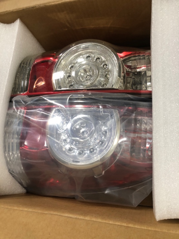 Photo 2 of Dasbecan One Pair Left & Right side Tail Light Assembly LED Type Compatible with Second generation Toyota Tacoma 2005-2015 Replaces# 8155004160 8156004160 Pair OEM