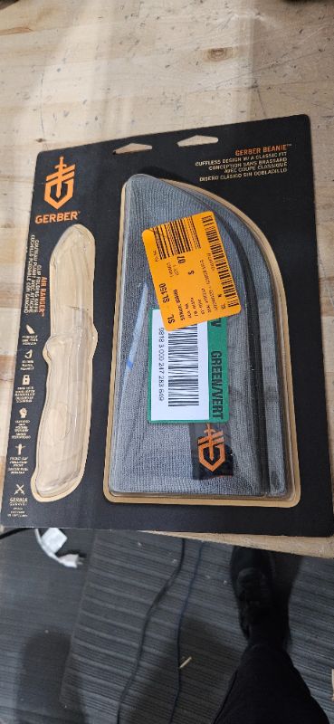Photo 1 of  (MISSING KNIFE+BEANIE IS GREY) Gerber E.A.B. Pocket Knife Paraframe Clip Folding Knife Beanie Set