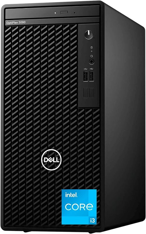 Photo 1 of (MOUSE, POWER CORD+KEYBOARD INCLUDED) Dell Optiplex 3090 Tower Desktop Computer, Intel 4-Core Processor, 16GB DDR4 RAM, 256GB SSD + 1TB HDD, WiFi, DVD-RW, 2X Display Port(Support 4K), 8X USB Ports, Windows 11 Pro (USED)
