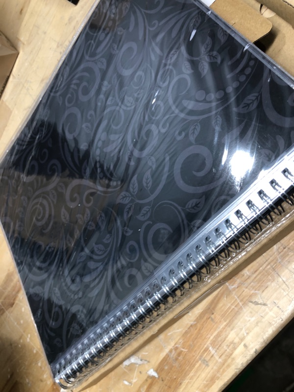 Photo 2 of Aesthetic Planner 2023-2024 Academic Year (July 2023 - June 2024) - 8.5 x11 ENSIGHT 2023-2024 Planner with Weekly and Monthly Calendar pages - Daily Planner for Women (Black) Black Pattern New Edition