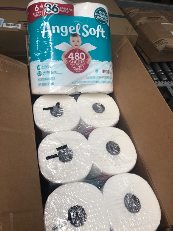 Photo 1 of Angel Soft Toilet Paper, 24 Super Mega Rolls