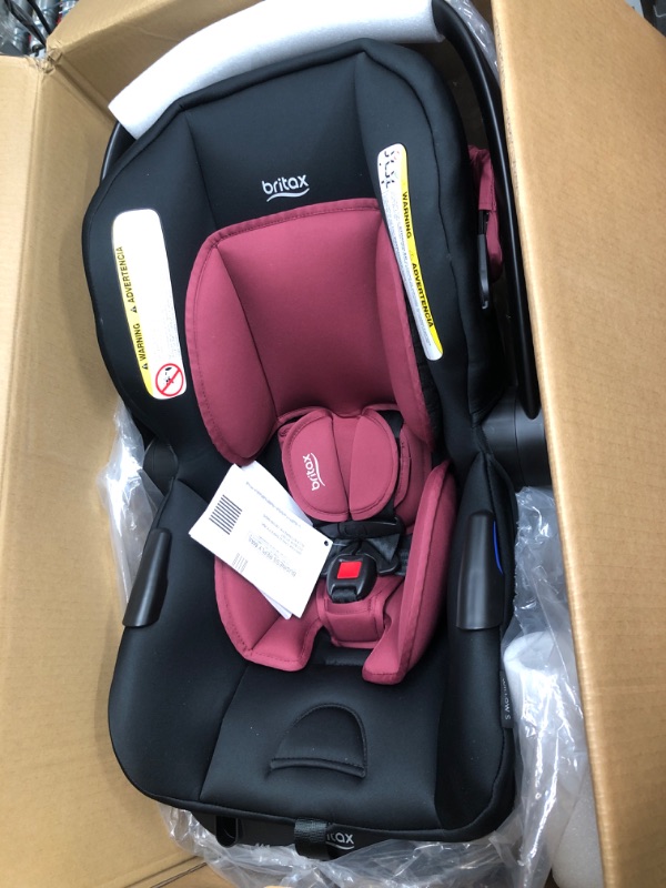 Photo 2 of Britax Willow S Infant Car Seat with Alpine Base, ClickTight Technology, Rear Facing Car Seat with RightSize System, Ruby Onyx