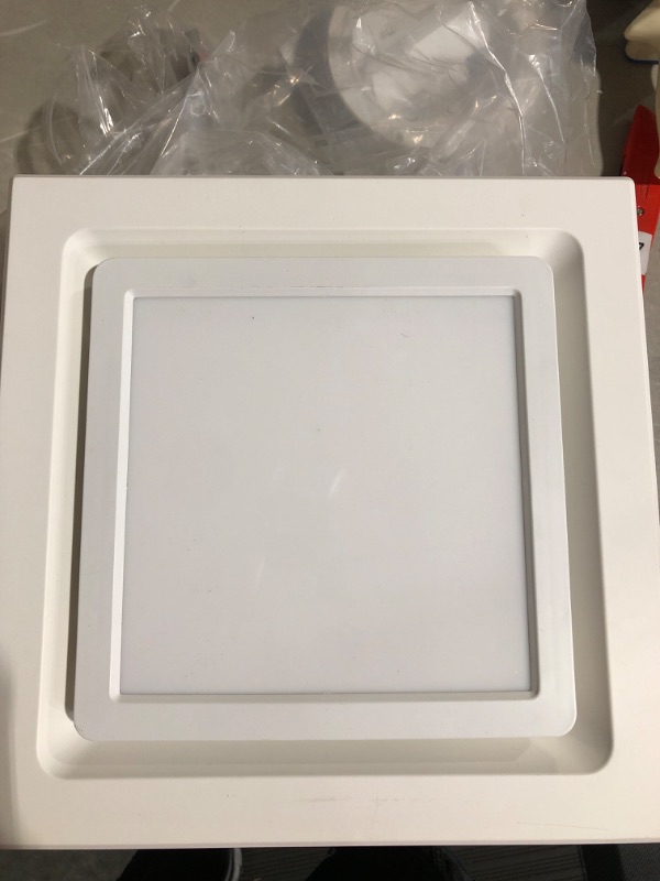 Photo 2 of * fan blade broken * sold for parts * 
Gopper Bathroom Exhaust Fan with Light 12inch,Bathroom Fan with Light 4 Inches Duct,6000K 12W Square LED