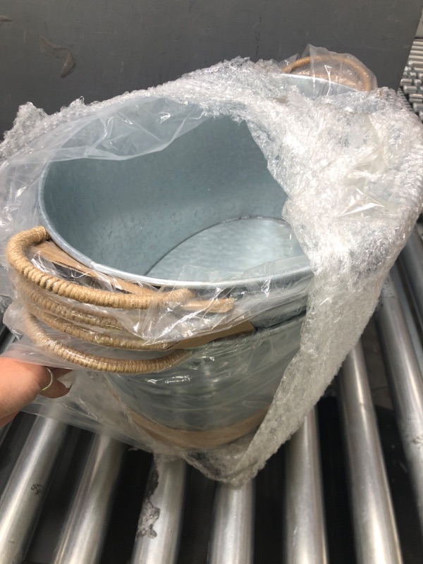 Photo 1 of 4 metal bins with rope handles