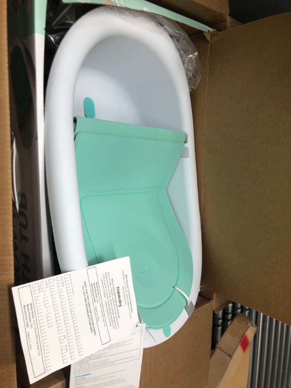 Photo 3 of 4-in-1 Grow-with-Me Bath Tub by Frida Baby Transforms Infant Bathtub to Toddler Bath Seat with Backrest for Assisted Sitting in Tub