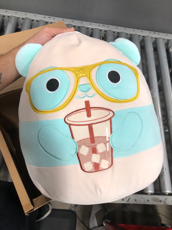 Photo 2 of Squishmallows Original 14-Inch Sissy Teal Panda with Glasses - Large Ultrasoft Official Jazwares Plush