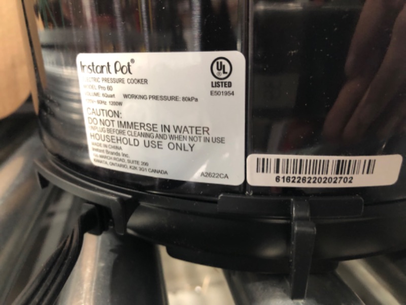 Photo 2 of **DAMAGE**FOR PARTS ONLY**SEE NOTES**Instant Pot Pro Plus Wi-Fi Smart 10-in-1, Pressure Cooker, Slow Cooker, Rice Cooker, Steamer, Sauté Pan, Yogurt Maker, Warmer, Canning Pot, Sous Vide, Includes App with Over 800 Recipes, 6 Quart 6QT Pro Plus