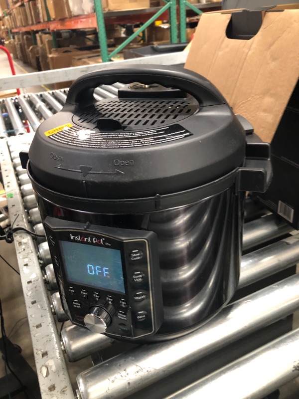 Photo 3 of **DAMAGE**FOR PARTS ONLY**SEE NOTES**Instant Pot Pro Plus Wi-Fi Smart 10-in-1, Pressure Cooker, Slow Cooker, Rice Cooker, Steamer, Sauté Pan, Yogurt Maker, Warmer, Canning Pot, Sous Vide, Includes App with Over 800 Recipes, 6 Quart 6QT Pro Plus