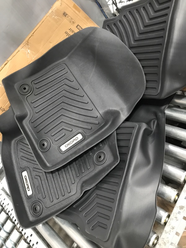 Photo 2 of OEDRO Floor Mats Compatible for 2013-2023 Toyota 4Runner / 2014-2022 Lexus GX460, Unique Black TPE All-Weather Guard Includes 1st and 2nd Row: Front, Rear, Full Set Liners 2013-2023 Front & Rear