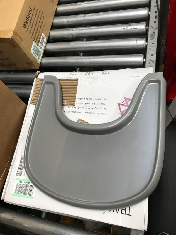 Photo 2 of BPA-Free Plastic High Chair Tray Compatible with Stokke Tripp Trapp Chair - Shining Surface and Stronger Suction Power - Accessories for Stokke Tripp Trapp Chair (Grey)