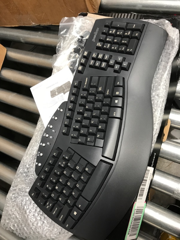 Photo 2 of Perixx Periboard-612 Wireless Ergonomic Split Keyboard with Dual Mode 2.4G and Bluetooth Feature, Compatible with Windows 10 and Mac OS X System, Black, US English Layout, (11354) Wireless Black Keyboard