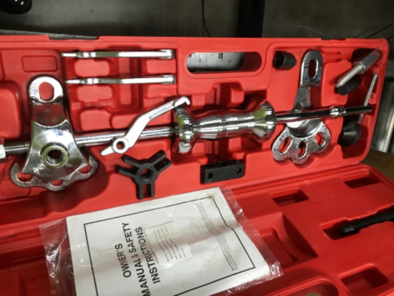 Photo 2 of Orion Motor Tech 9-Way Slide Hammer Puller Set, Front Wheel Hub Bearing Remover & Rear Wheel Axle Hub Dent Shaft Puller Tool Kit