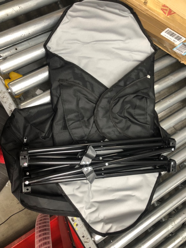 Photo 1 of Portable Elevated Dog Bed | Folding Pet Cot for Indoor, Outdoor, Traveling, Camping | Fold Up Steel Frame with Padded Cushion Canopy | Raised Travel Lounger for Large, Small, Dogs, Cats, up to 100 lb. Medium 28” x 28” x 8” Black