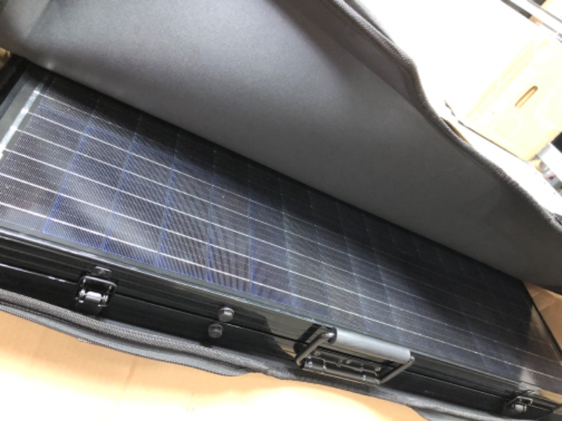 Photo 2 of 200-Watt 12-Volt Monocrystalline Foldable Suitcase Off-Grid Solar Power Kit with Voyager