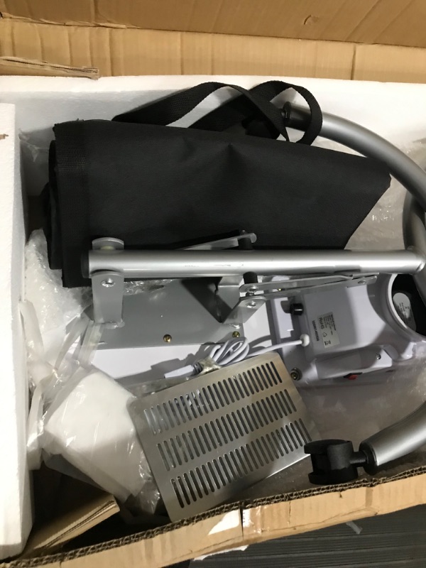 Photo 1 of **missing parts** VIVOHOME Portable Manicure Nail Table on Wheels with Built-in Dust Collector, USB-plug LED Table Lamp, Carry Bag Pink