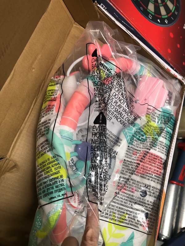 Photo 1 of Bright Starts Flamingo Vibes 3-Point Harness Harness Vibrating Baby Bouncer with -Toy bar