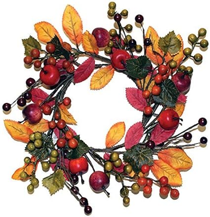 Photo 1 of A Cheerful Giver 4.75"" Diameter - Small Wreath Candle Ring - Apple Berry - Dining Table Centerpiece