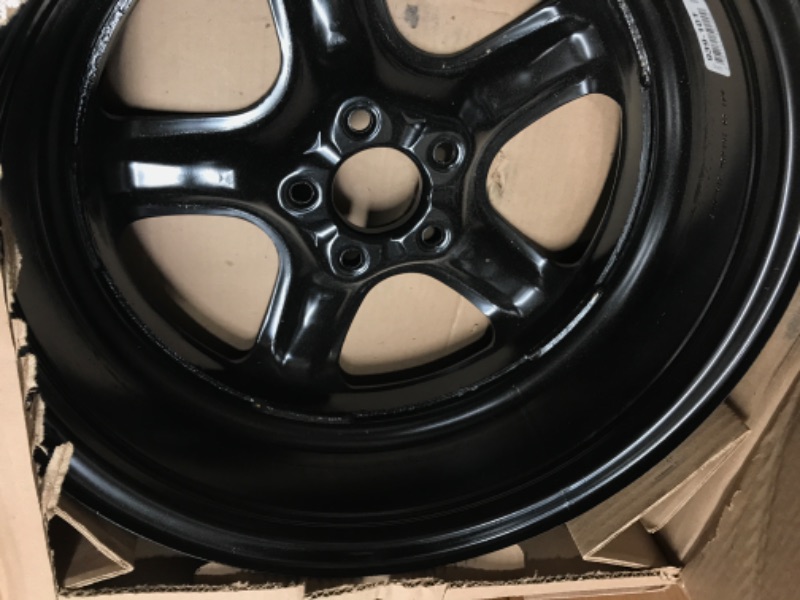 Photo 3 of Dorman 939-101 17 x 7 In. Steel Wheel Compatible with Select Chevrolet / Pontiac / Saturn Models, Black Painted Finish 17 inches X 7 inches 5 holes X4.33 inches pitch circle diameter X40 millimeters item offset X5.6 inches wheel backspacing