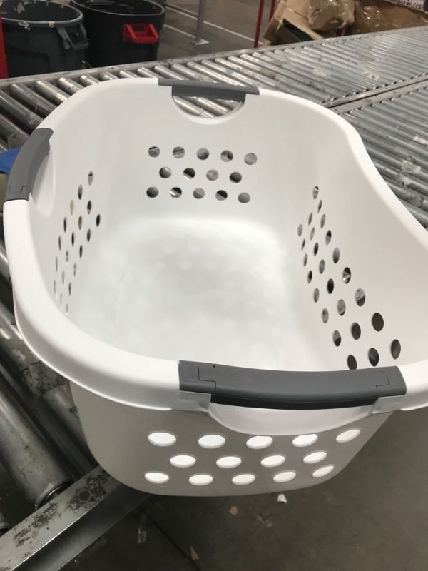 Photo 2 of * used item * minor damage * no packaging * 
IRIS USA Square Plastic Laundry Basket Hamper Organizer For The Closet