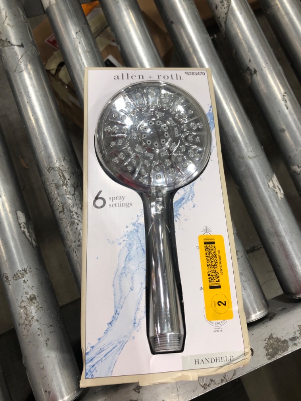 Photo 2 of allen + roth Nevis Chrome Round Handheld Shower Head 1.8-GPM (6.8-LPM)