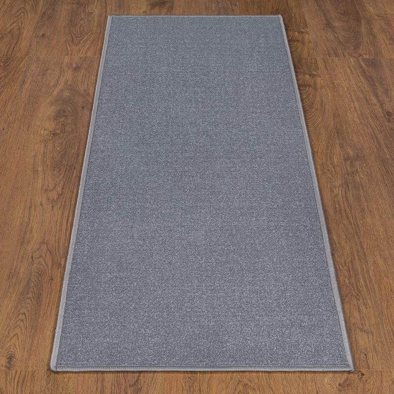 Photo 1 of 1'8" x  5 '  grey  Ottomanson Oscar Collection Non-Slip Rubberback Solid 