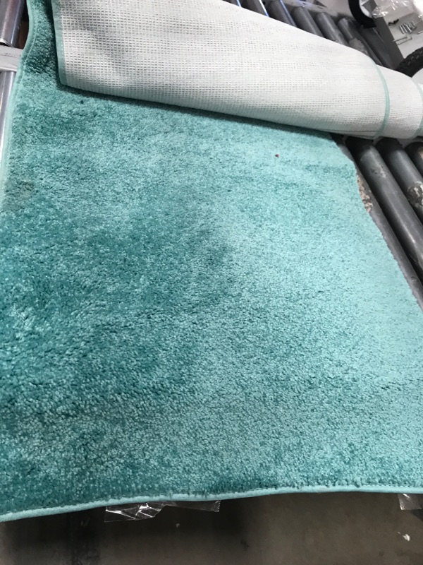 Photo 2 of  Vision Collection Runner Rug - 2' x 8', Aqua, Modern Ombre Tonal Chic Design, Non-Shedding & Easy Care, Ideal for High Traffic Areas in Living Room, Bedroom
