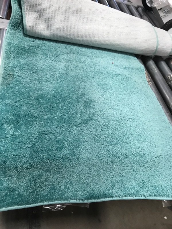 Photo 1 of  Vision Collection Runner Rug - 2' x 8', Aqua, Modern Ombre Tonal Chic Design, Non-Shedding & Easy Care, Ideal for High Traffic Areas in Living Room, Bedroom