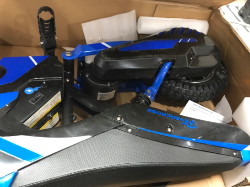 Photo 3 of EVERCROSS EV12M 36V Electric Dirt Bike,300W Motor, 15.5 Miles Range & 9.3 Mph Electric Motorcycle, 3 Speed Modes, Electric Dirt Bike for Kids Ages 3-12 Blue