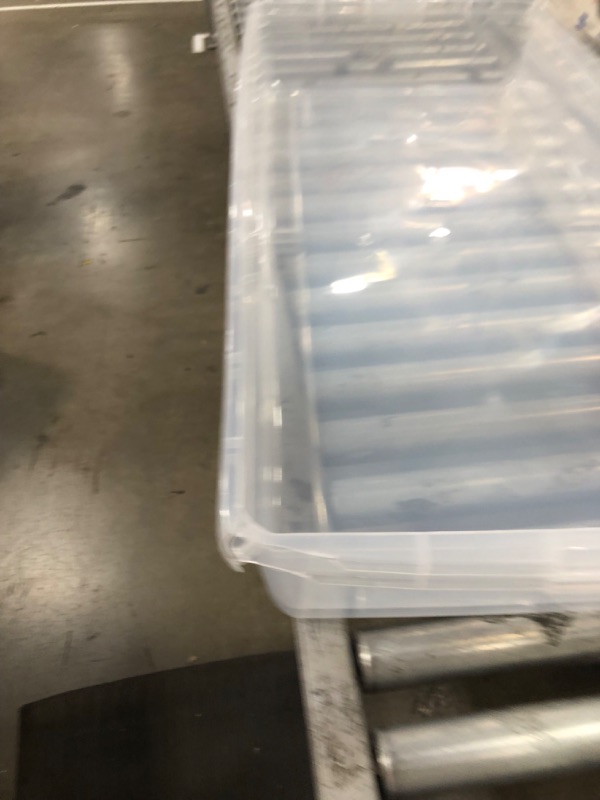 Photo 3 of *MISSING LIDS* Project Source 17.5-Gallon (70-Quart) Clear Underbed Tote with Standard Snap Lid | 7234-010-522 Pack of 2