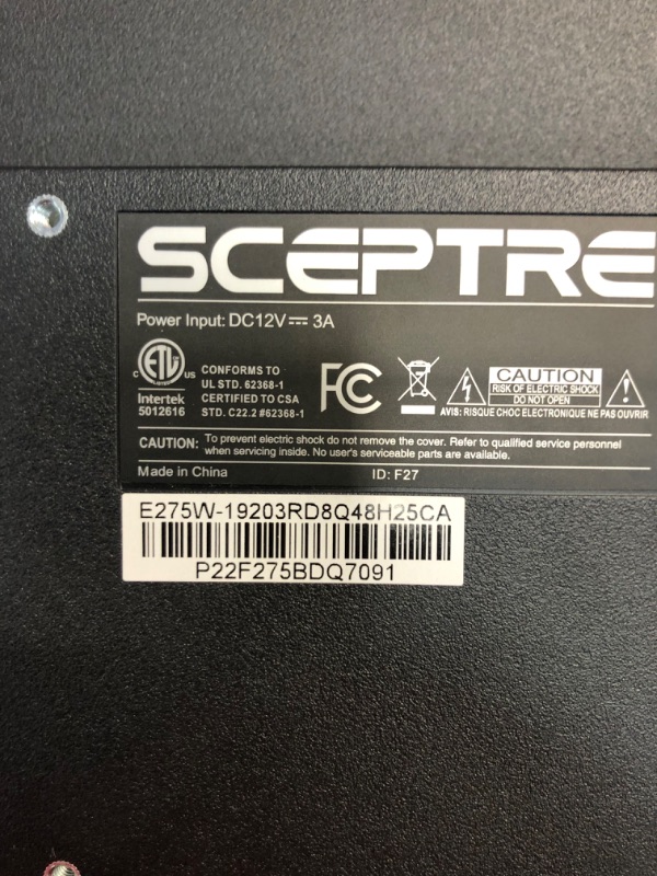 Photo 4 of Sceptre E275W-19203R 27 inch1080P LED Monitor 99% sRGB 2X HDMI VGA Build-In Speakers, Machine Black (E275W-19203R series)
