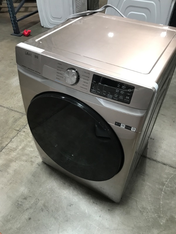 Photo 6 of Samsung 7.5-cu ft Stackable Steam Cycle Smart Electric Dryer (Champagne)