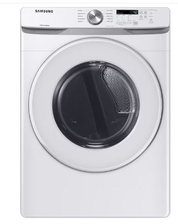 Photo 1 of Samsung 7.5-cu ft Stackable Electric Dryer (White)