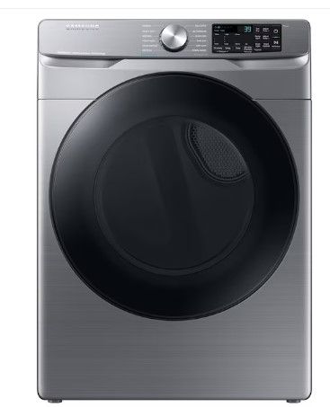 Photo 1 of Samsung 7.5-cu ft Stackable Steam Cycle Smart Electric Dryer (Platinum)