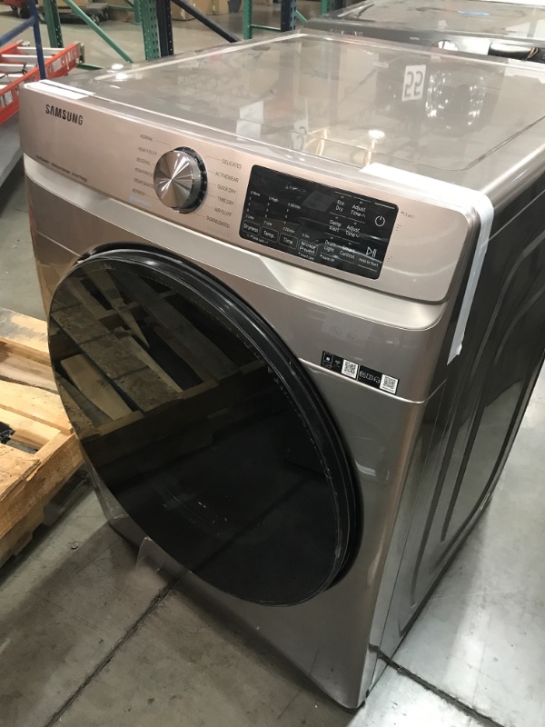 Photo 5 of Samsung 7.5-cu ft Stackable Steam Cycle Smart Electric Dryer (Champagne)