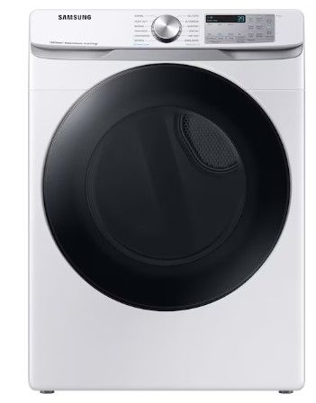 Photo 1 of Samsung 7.5-cu ft Stackable Steam Cycle Smart Electric Dryer (White)