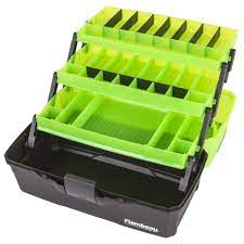 Photo 1 of *Damaged side* Flambeau Outdoors, 6383FG Classic Three Tray Tackle Box, Green, Plastic, 16 inches long
