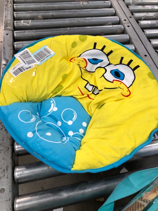 Photo 2 of "Idea Nuova Nickelodeon Spongebob Squarepants Toddler Mini Saucer Chair, 18"" Frame", yellow